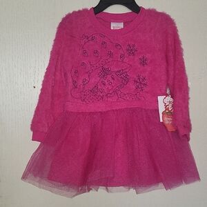 Strawberry Shortcake Pink Sparkle Tulle Kids Casual Dress